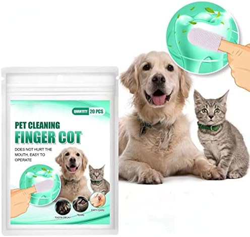 מברשת שיניים לכלבים של ג ' אנג קו מברשות שיניים לחתולים-מברשות שיניים לחתולים לכלבים ניקוי שיניים, 20 יחידות