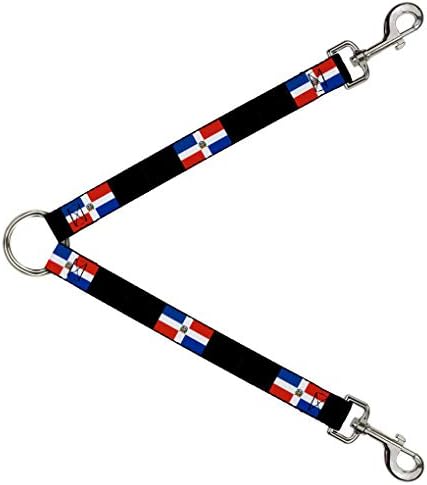 כלב רצועה ספליטר הרפובליקה הדומיניקנית דגלי שחור בלוקים 1 רגל ארוך 1 אינץ רחב