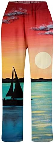 כותנה פשתן קצוץ מכנסיים נשים קיץ מקרית קאפרי מכנסיים עם כיסים גבוהה מותן קומפי חוף מכנסיים בציר הרמון מכנסיים