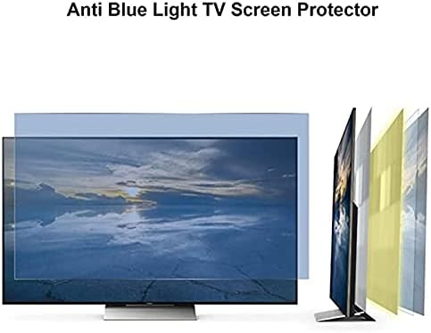 קלוניס 32-75 אינץ 'מגן מסך טלוויזיה נגד סנוור, סרט מגן טלוויזיה נגד שריטות סרט מסנן אור כחול מקל על