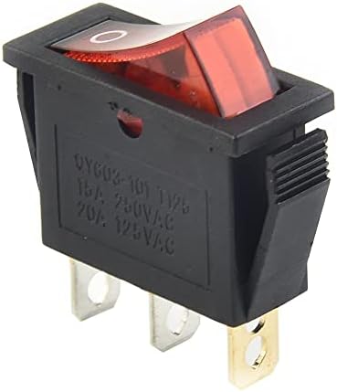 מתג לחצן כפתור 10 יחידות עם LED אדום 30 * 11 ממ SPST 3Pin AC15A 250V / 20A 125V הצמד / כיבוי מתג הצמד / כיבוי מתג