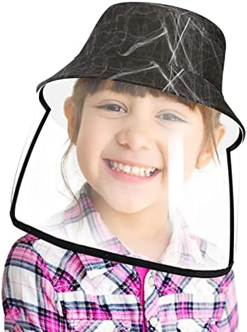 כובע מגן למבוגרים עם מגן פנים, כובע דייג כובע אנטי שמש, אמנות שישית אפור