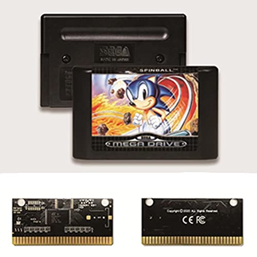 Royal Retro Sonicbeld Spinball Eur Label Flashkit MD Electroless Card Gold PCB עבור Sega Genesis