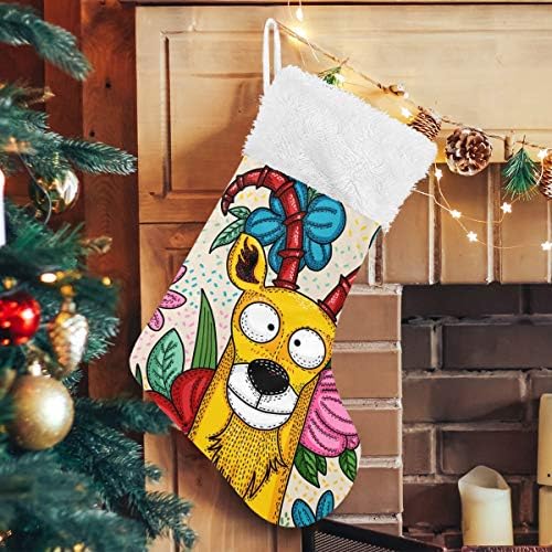 Pimilagu מצחיק אנטילופה גרבי חג המולד 1 חבילה 17.7 , גרביים תלויים לקישוט חג המולד