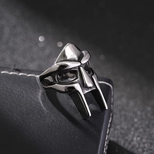יומיקו אבדון מסכת טבעת לגברים גלדיאטור סגנון טיטניום נירוסטה טבעת