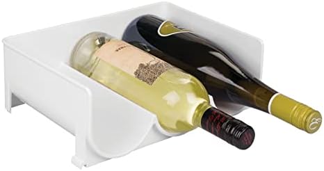 מדף יין מקרר 3 בקבוקים מפלסטיק הניתן לגיבוב - מארגן אחסון למטבח לאחסון בקבוקי שמפניה, יין או מים-מארגן