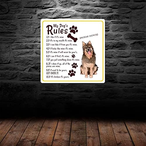 שלי כלב של כללים מצחיק כלב מתכת פח סימן לחיות מחמד כלב דלת קולב במצוקה מתכת אמנות רטרו לחיות מחמד