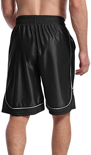 גברים של כדורסל מכנסיים ספורט עם כיסים אימון מכנסיים קצרים יבש רופף כושר שרוכים כושר אימון מכנסיים
