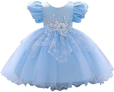 בנות תינוקות משקל שמלת שרוול נפוח קצרה שמלת מסיבות נסיכה ליום הולדת לחתונה