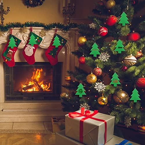 72 יח 'גזרות עץ חג המולד גזרות נייר עץ חג המולד צורה עץ חג המולד ירוק חתוך בצבע יחיד עץ חג