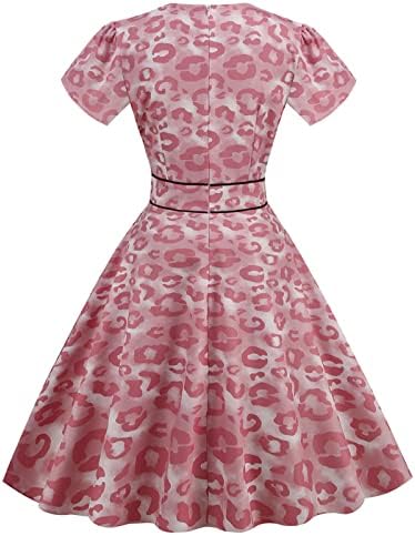 שמלות וינטג 'של Twgone לנשים שמלות קוקטייל משנות הארבעים שמלות מסיבת תה נדנדה שמלות רוקבילי