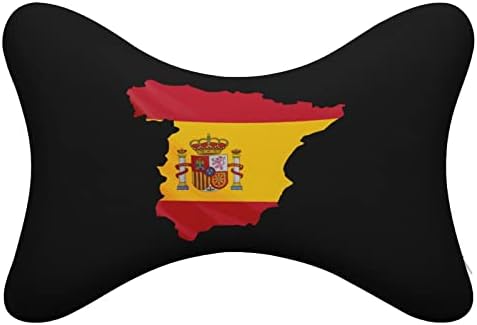 דגל ספרד מפת מכונית מכונית כרית צוואר 2 יח '