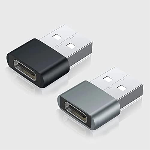 USB-C נקבה ל- USB מתאם מהיר זכר התואם לאייפון שלך, אנדרוד, גלקסיה, מחשב נייד למטען, סנכרון, מכשירי
