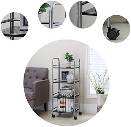 מדפים ביתיים של Jyxcoshelf, יחידות מדפים יצירתי מטבח חדר שינה לסלון עם עגלת גלגלים פשוט משרד