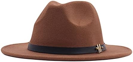 אופנה שחורה חגורת פנמה שחורה נשים רחבות אבזם אבזם צמר פדורה כובע תקליטון כובעי בייסבול אלגנטיים