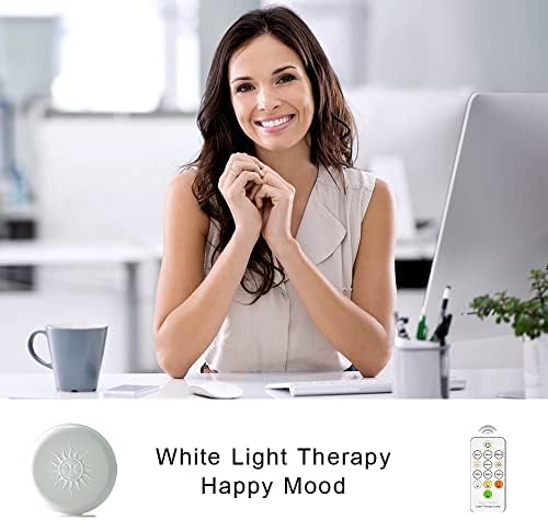 מנורת טיפול קל, אור 10000 Lux Lux Lux, עם טיפול באור ראש ירוק ואור לבן משמח טיפול באור,