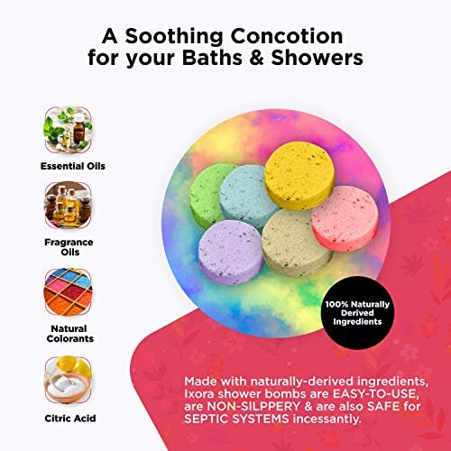 קיטור מקלחת - שמנים אתרים - הקלה על חרדה - ניחוח פצצות מקלחת - מוצרי טיפוח משובצים - שמן אתרי