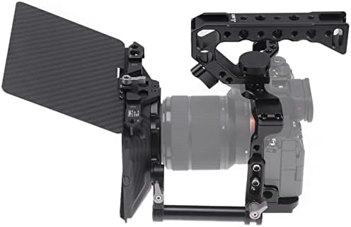 Hersmay Mini Matte Box Clipweight Clip-on Camea Matte עם מהדק מוט 15 ממ עבור DSLR מצלמה נטולת מראה עבור