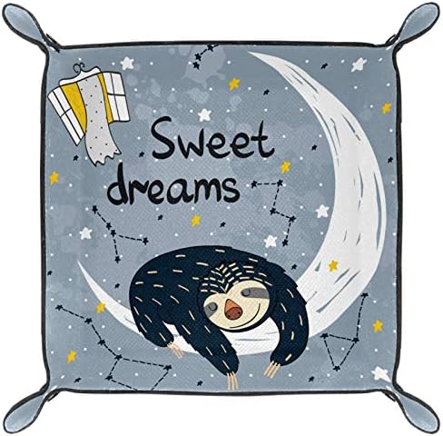 Lyetny Sloth Sweet Dream מארגן מגש אחסון קופסת מיטה מיטה קאדי שולחן עבודה מגש החלפת ארנק מפתח