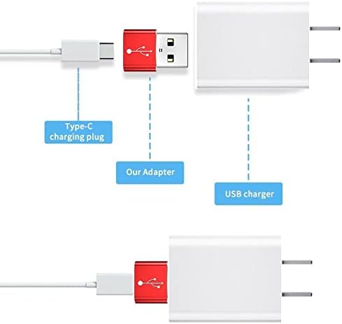 מתאם גלי Box התואם ל- JBL Live 460NC-USB-A עד C PortChanger, USB Type-C OTG USB-A המרת נתוני טעינה עבור