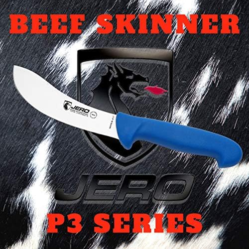 סדרת ג'רו בוצ'ר P3 - 6 סכין עור בקר - סכין אטליז כיתה מסחרית - ידית פולימר מוצקה לליבה מוצקה לחוזק
