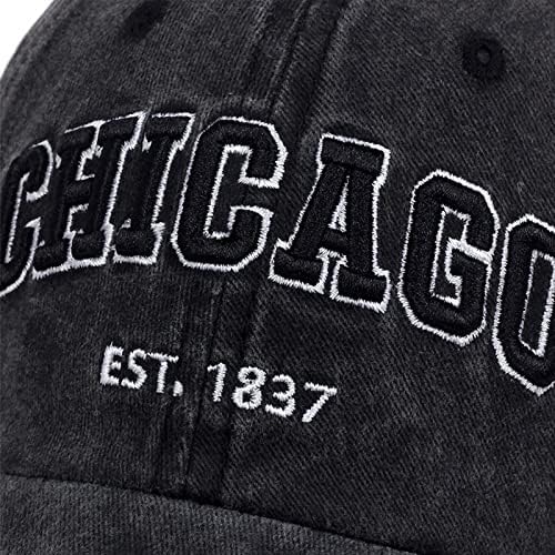 שיקגו כובע לגברים נשים 3 ד רקמת בציר עיר אבא כובעי בייסבול כובע