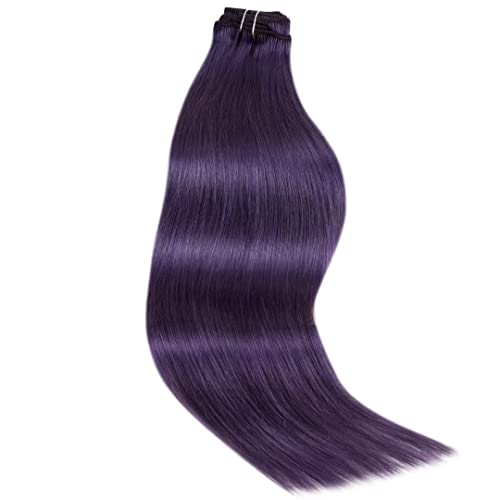 שיער טבעי קליפ בתוספות סגול 20 אינץ 5 יחידות / 80 גרם קליפ שיער הרחבות אמיתי שיער טבעי אובך סגול פופולרי צבע