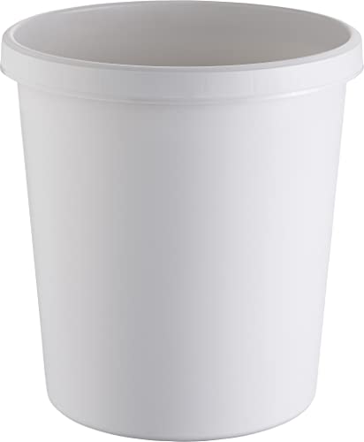 חלית ח6105882-הגרמני, סל פסולת נייר, 18 ליטר, אפור בהיר, עם ידית מסביב, עשוי פלסטיק, 1 חתיכה