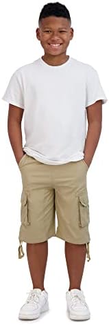 ראש אשכולות מטען מכנסיים קצרים עבור בנים בכושר רגוע-רב כיס חיצוני הסוואה מכנסיים קצרים-כותנה