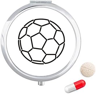 לבן שחור כדורגל כדורגל ספורט גלולת מקרה כיס רפואת אחסון תיבת מיכל מתקן