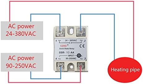 MURVE ממסר מצב מוצק SSR 10AA 25AA 40AA בקרת AC AC מעטפת לבנה שלב יחיד ללא כיסוי פלסטיק כניסה AC 90-250V