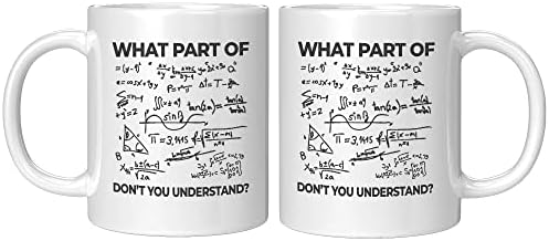 מה חלק של לא אתה מבין מהנדס קפה ספל 11 עוז מצחיק סרקסטי מתמטיקה מורה תלמיד חידוש שתיה קרמיקה כוס לבן