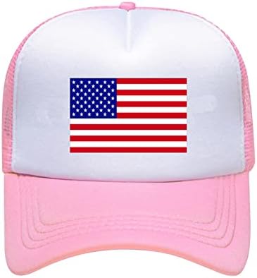 יוניסקס אמריקאי דגל בייסבול כובע אופנתי ארהב דגל טלאי רשת שמש כובע לגברים נשים נהג משאית ספורט