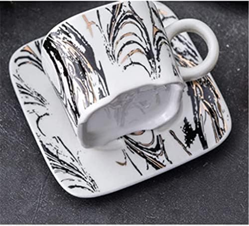 קומקום משרד משרד שחור לבן דפוס קרמיקה קפה קפה סט עצם סין סין שחור לבן מסגרת עץ מסגרת תה ביתי תה קומקום