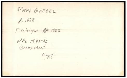 פול גובל חתם על כרטיס אינדקס 3 על 5 עם חתימה ד:1988 '25 דובים' 26 יאנקיס 87311 - חתימות חתוכות