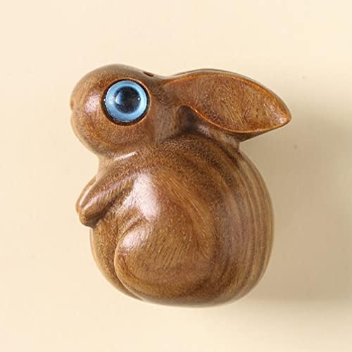 Doitool Decor Decor Mini Wood Bunny צלמיות מיניאטורות גילוף עץ פסלי ארנב פסחא ארנב פסח