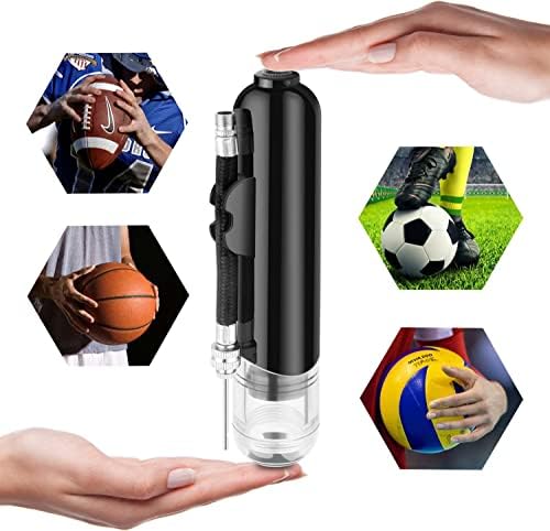 משאבת כדור, פעולה כפולה מנפחת משאבת אוויר עם 3 מחטים ו -2 חרירים לכדור כדורגל, כדורסל, כדורעף, בלונים, אופניים
