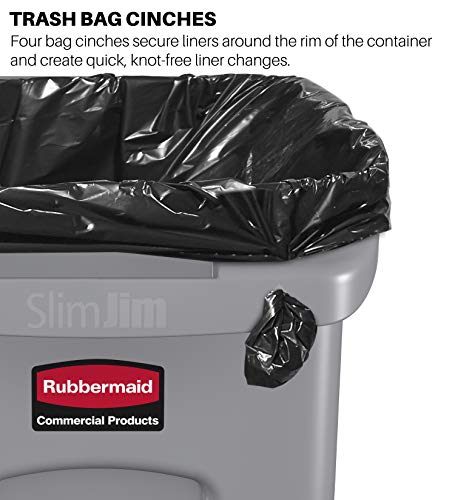 מוצרים מסחריים של RubberMAID 2007919 תחנת מיחזור דלים ג'ים, 4 זרמים טמנה/נייר/פלסטיק/פחיות, מוצרים אפורים