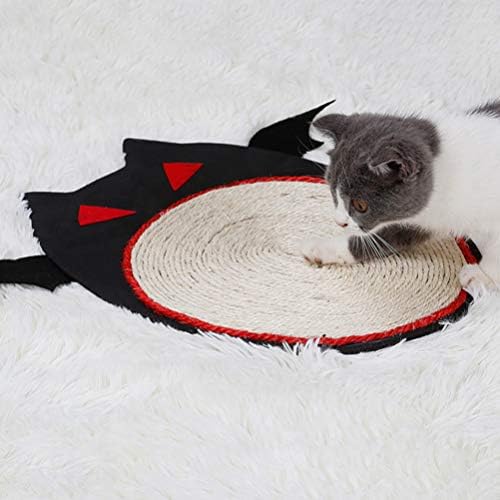 חתול גרדן צעצוע, ליל כל הקדושים בת צורת מחצלת חתול טחינת טופר צעצוע עמיד טבעי סיסל הגנה על שטיח