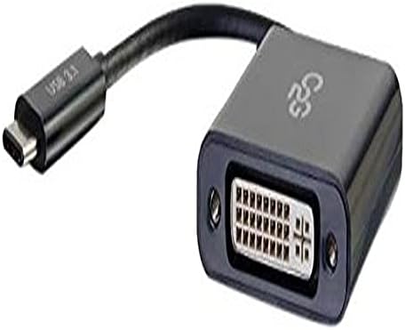 מתאם USB C2G, USB C ל- DVI D ממיר מתאם וידאו, שחור, כבלים To 29483