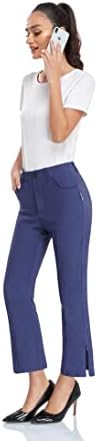 מכנסי גולף נשים של Soneven נמתחים מכנסי עבודה יבש קלים משקל קלים עם כיסי רוכסן