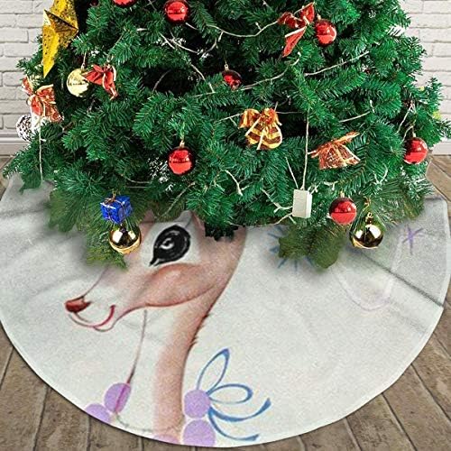 LVESHOP צבעוני איילים איילים איילים חצאית עץ חג המולד חצאית יוקרה עגולה מקורה מחצלת חיצונית כפרי חג