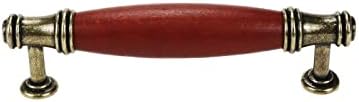 משיכות ארון רטרו אדומות של Hevstil 6-חבילות, 3-3/4in Hole Center Canger Career Carry Luper Full Corkboar