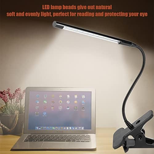 Psytfei גמיש USB מנורת שולחן LED נטענת עם קליפ חיישן מגע על עיצוב אידיאלי לקריאת לימוד ועוד