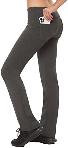 מכנסי יוגה של נרלון עם כיסים - מכנסי יוגה עם כיסים לנשים חותלות נושמות עם כיסים רגילים ומכנסיים בגודל