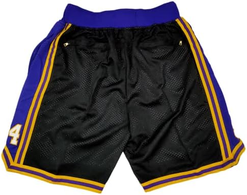 מכנסי כדורסל לגברים, גברים רטרו רשת מכנסיים קצרים רקומים עם כיסים, מאווררים חדר כושר מכנסיים