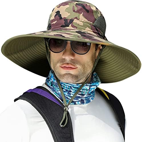 【גודל גדול XXL וגברים רחבים】 כובעי שמש לגברים, 【UPF50+אטום למים】 דלי דלי לוגד לטיולים לטיולים
