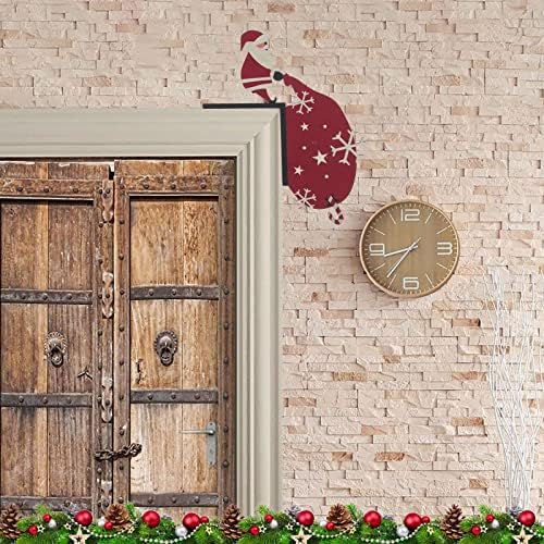 קישוטי כדורי חג המולד מחוץ לקישוט מסגרת הדלת של סנטה תליון חג המולד תליון ביתי קישוט