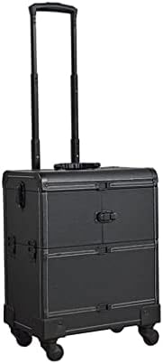 ZSEDP קיבולת גדולה מאפרת ניידת מזוודה יופי איפור ציפורניים מארז איפור עור PVC