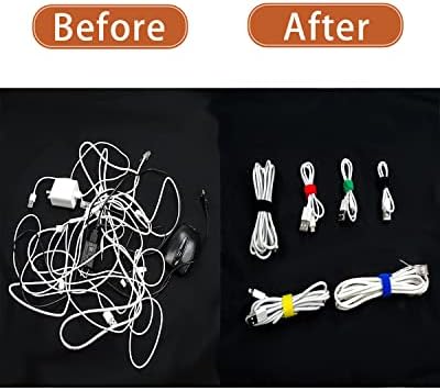 קשרי כבלים לשימוש חוזר של 50 יחידות - וו ריבוי תכליתי של כבלים וקשרי רצועת כבלים לולאה, קשרי חוט מתכווננים